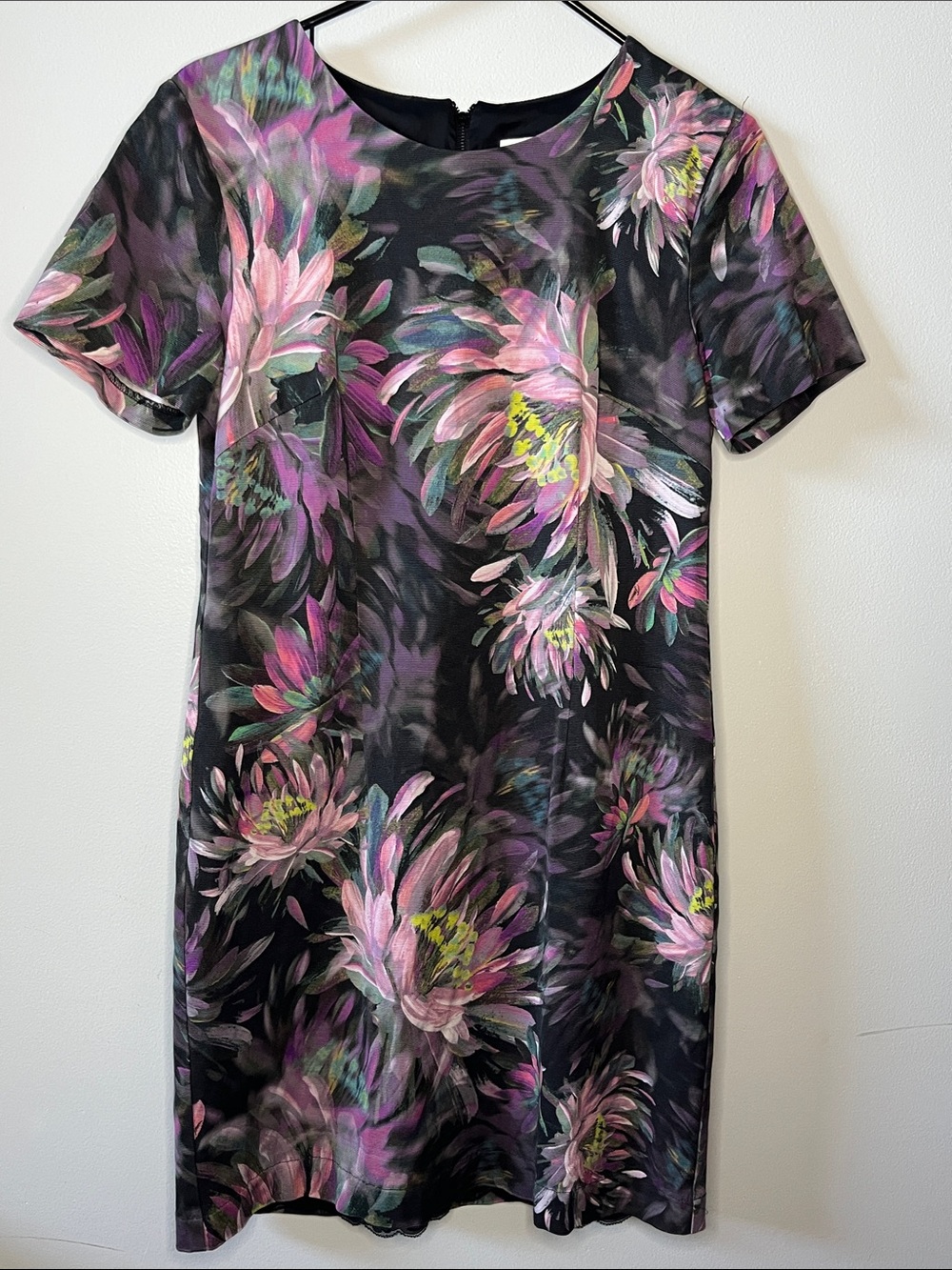 NWOT Trina Turk watercolor floralprinted dress office workwear careerwear modest